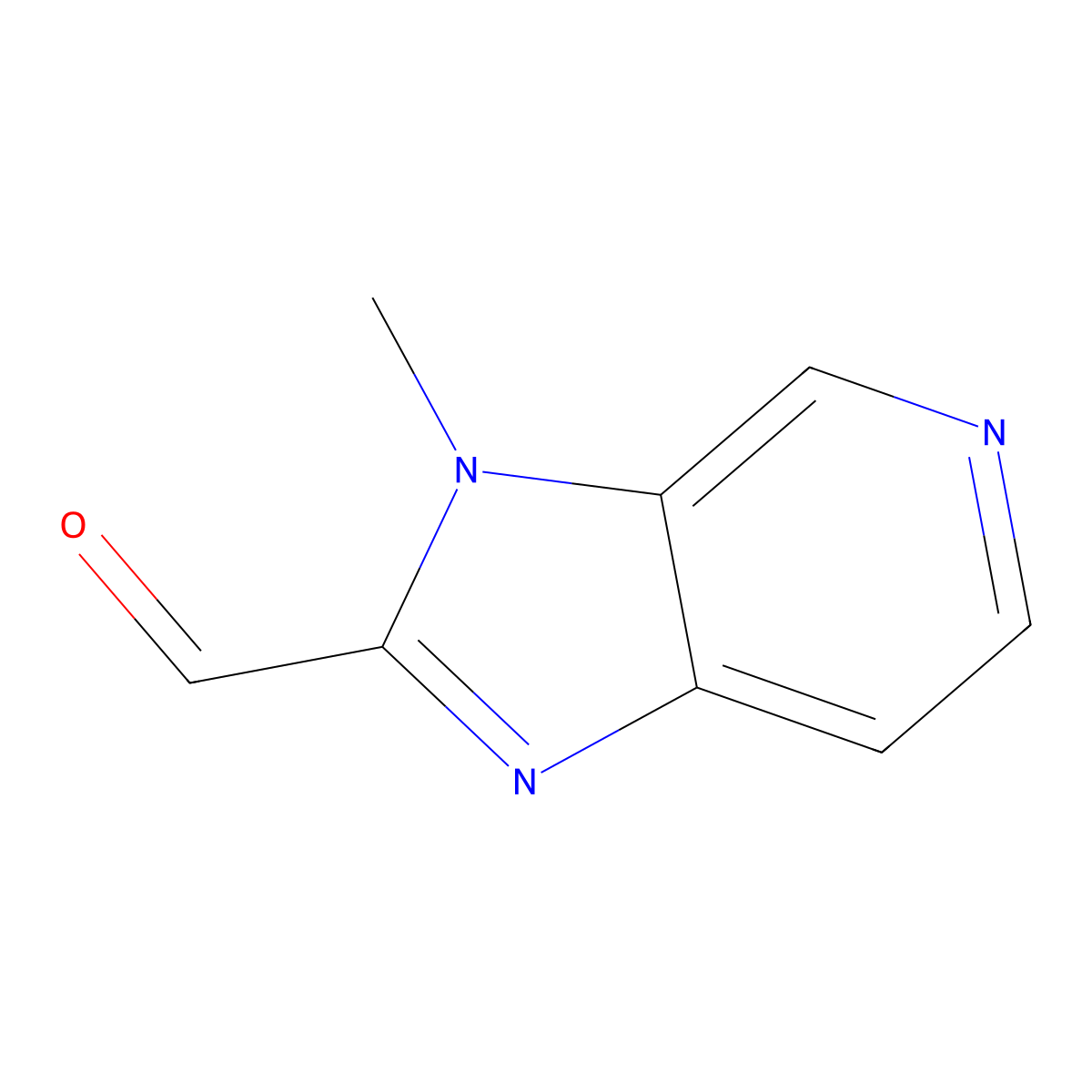 3-methyl-3H-imidazo[4,5-c]pyridine-2-carbaldehyde molecular structure, CAS 57805-99-9