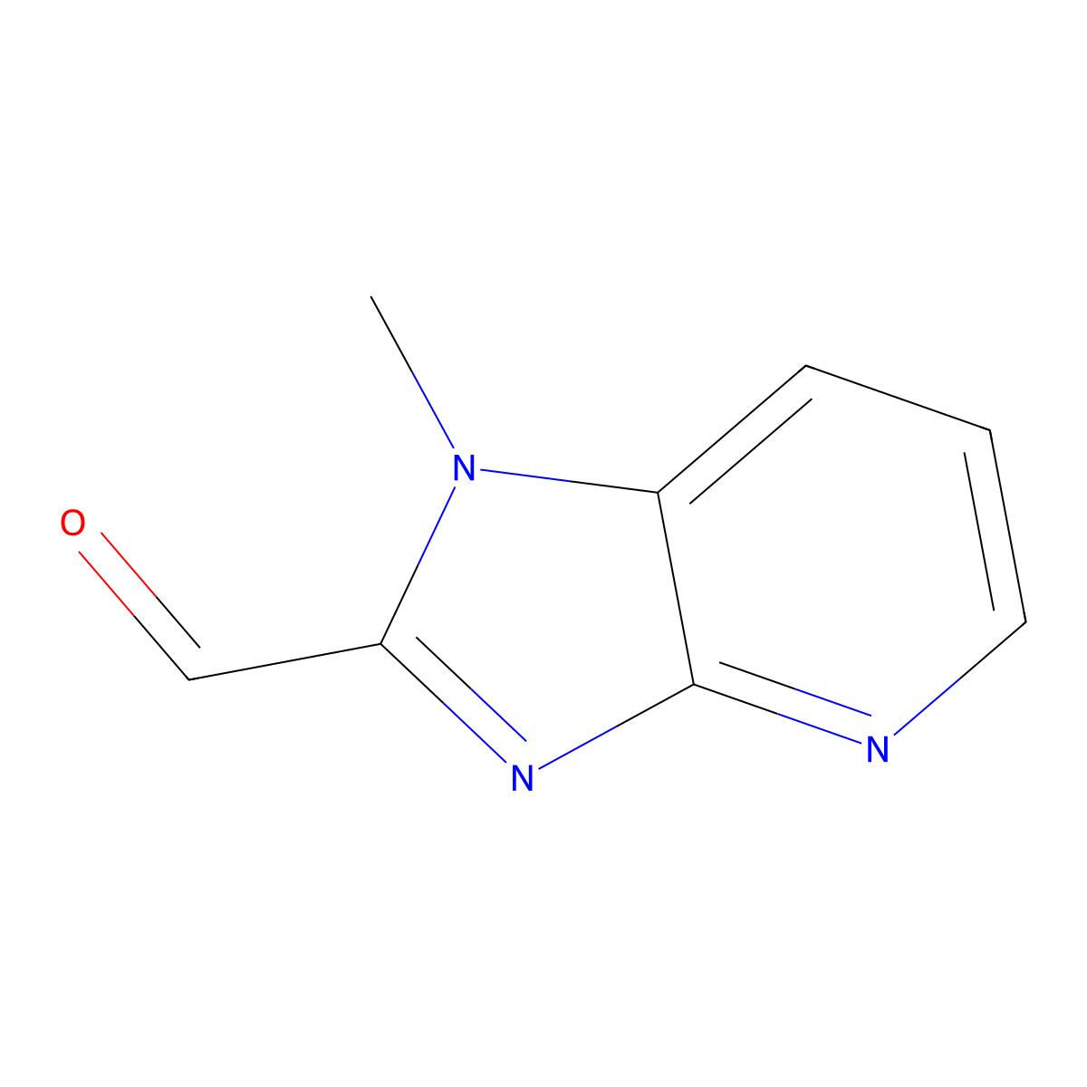 1-methyl-1H-imidazo[4,5-b]pyridine-2-carbaldehyde molecular structure, CAS 57806-04-9