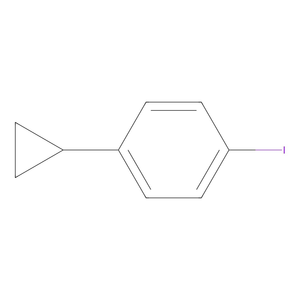 1-Cyclopropyl-4-iodobenzene molecular structure, CAS 57807-27-9