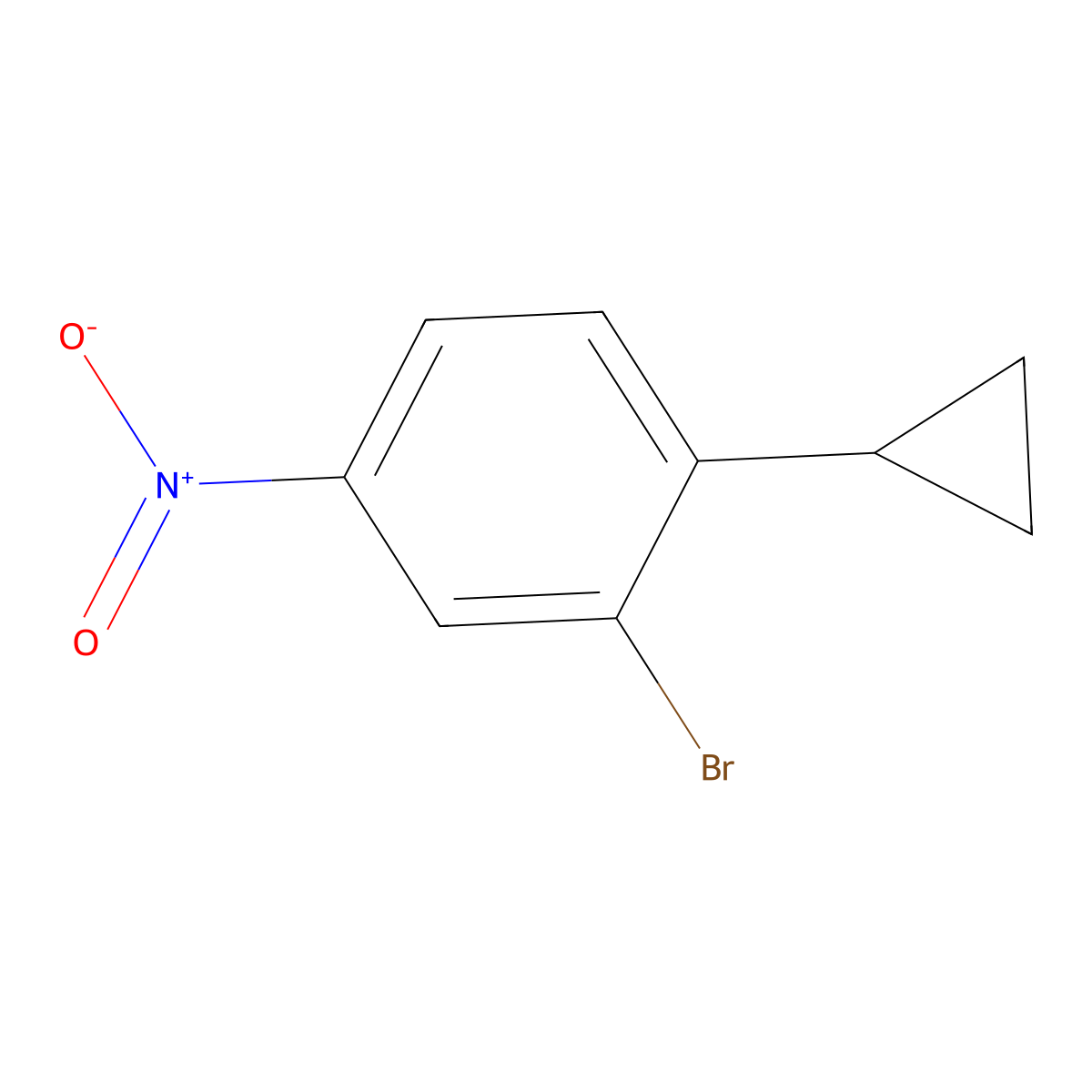 3-Bromo-4-cyclopropylnitrobenzene molecular structure, CAS 57807-35-9