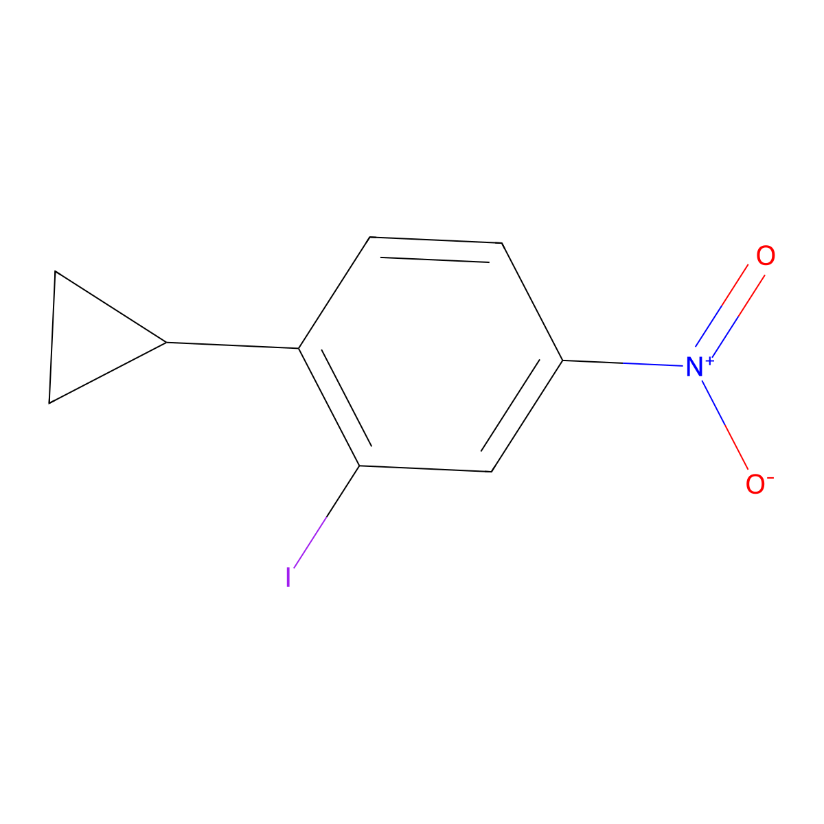 1-Cyclopropyl-2-iodo-4-nitrobenzene molecular structure, CAS 57807-37-1