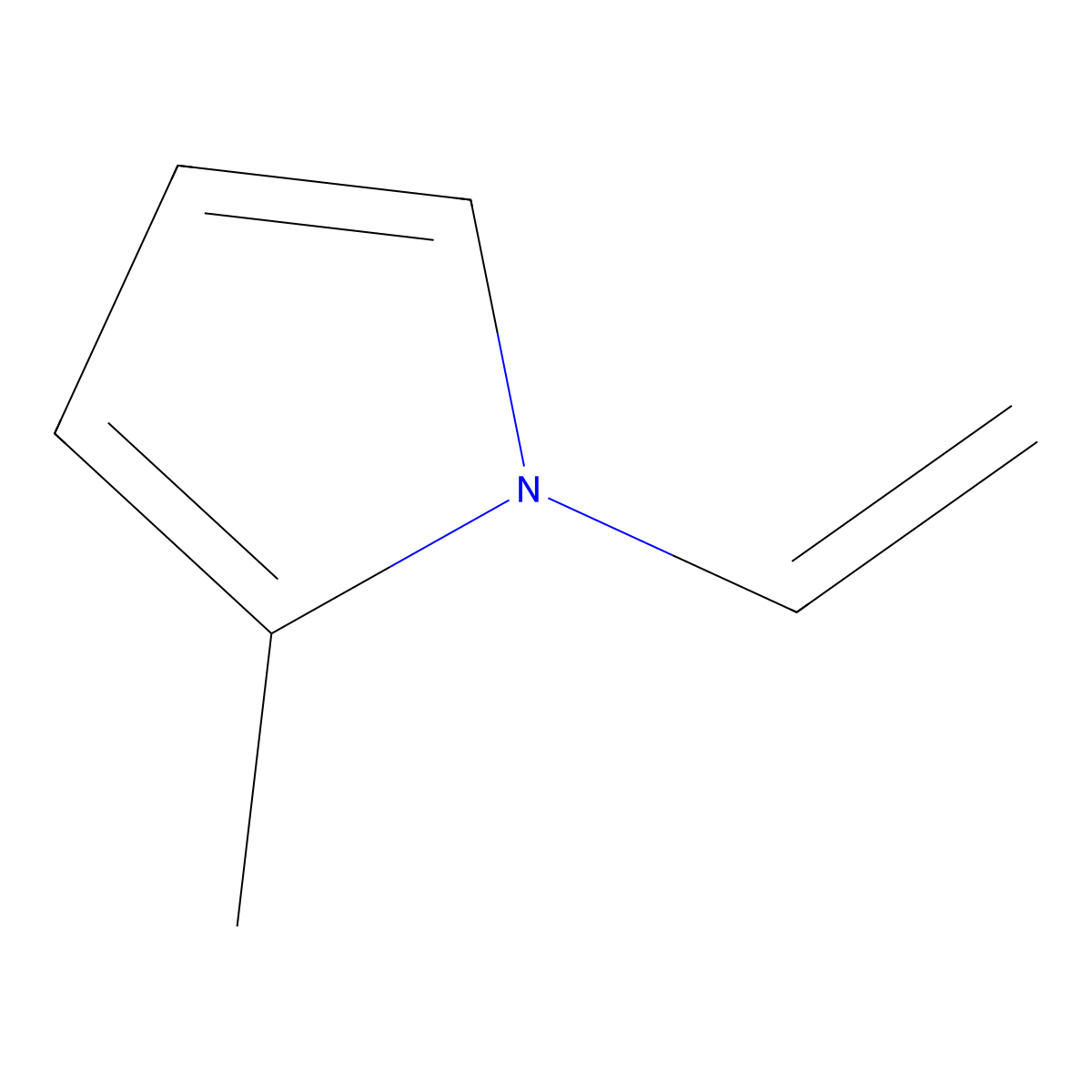 1H-pyrrole, 1-ethenyl-2-methyl- molecular structure, CAS 57807-64-4