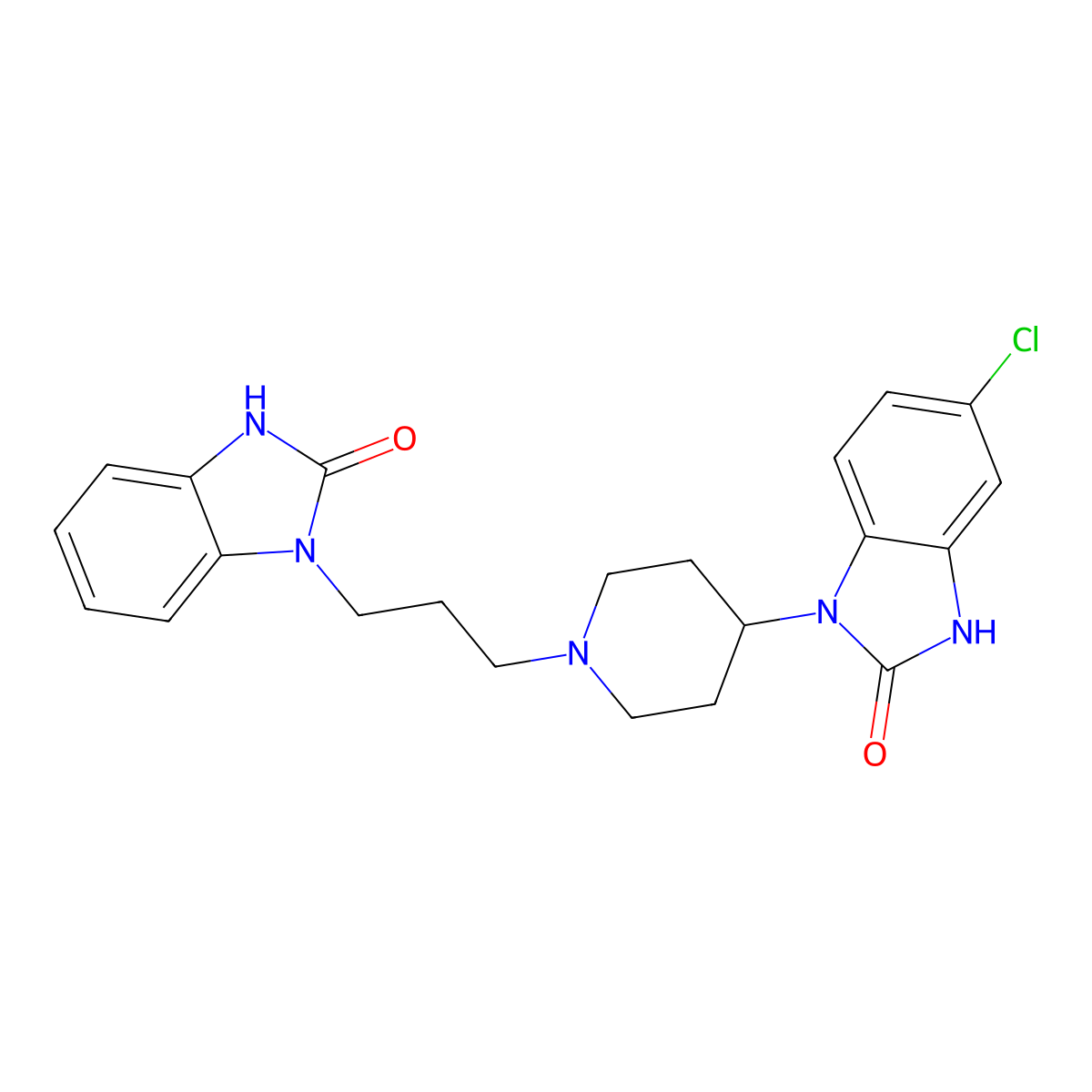 Domperidone molecular structure, CAS 57808-66-9