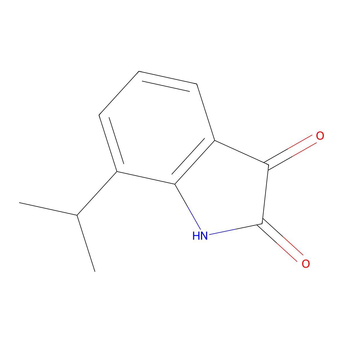7-Isopropylindoline-2,3-dione molecular structure, CAS 57816-97-4