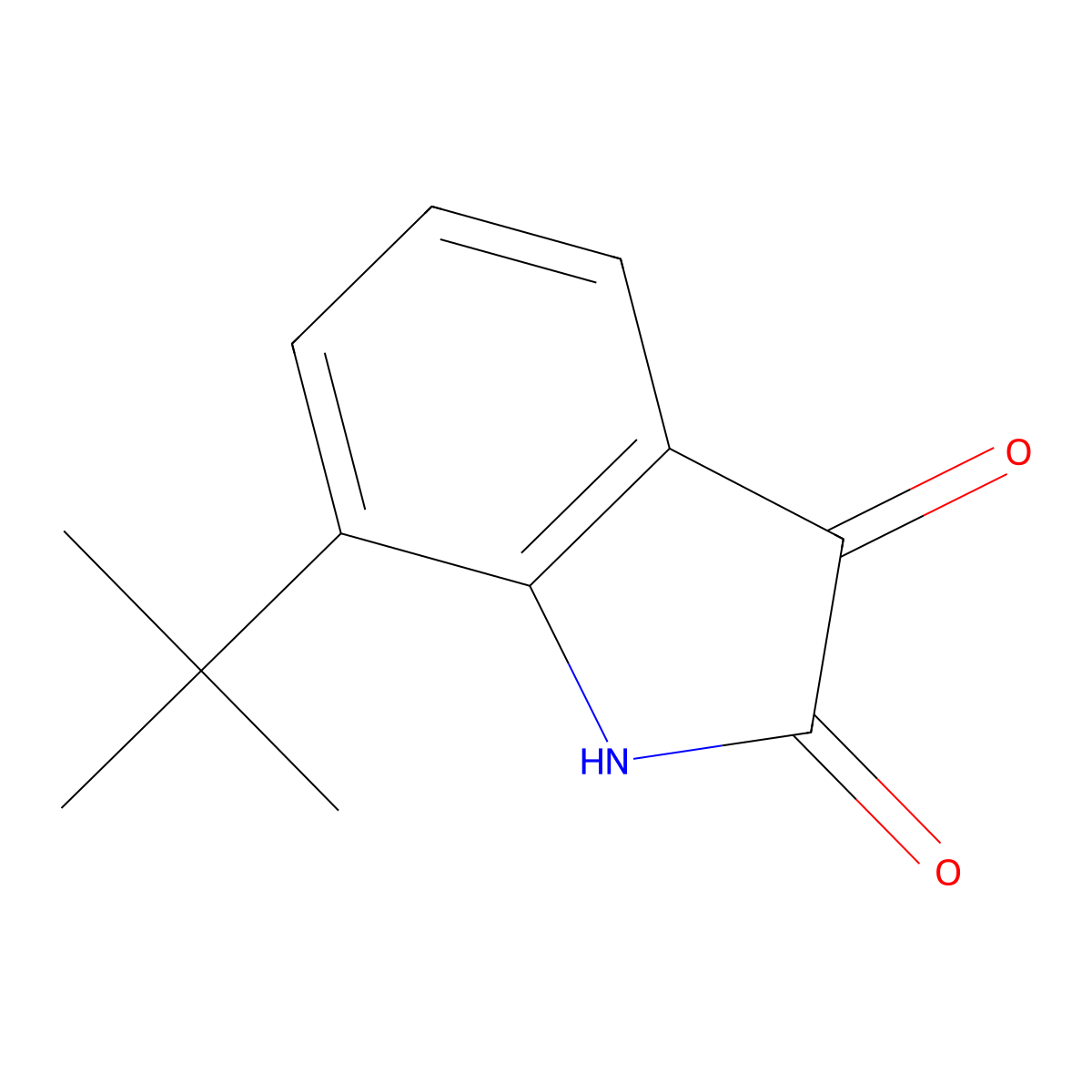7-(tert-Butyl)indoline-2,3-dione molecular structure, CAS 57817-00-2