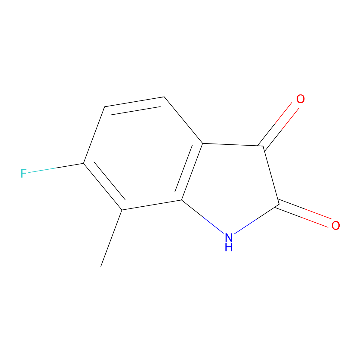 6-Fluoro-7-methylisatin molecular structure, CAS 57817-03-5