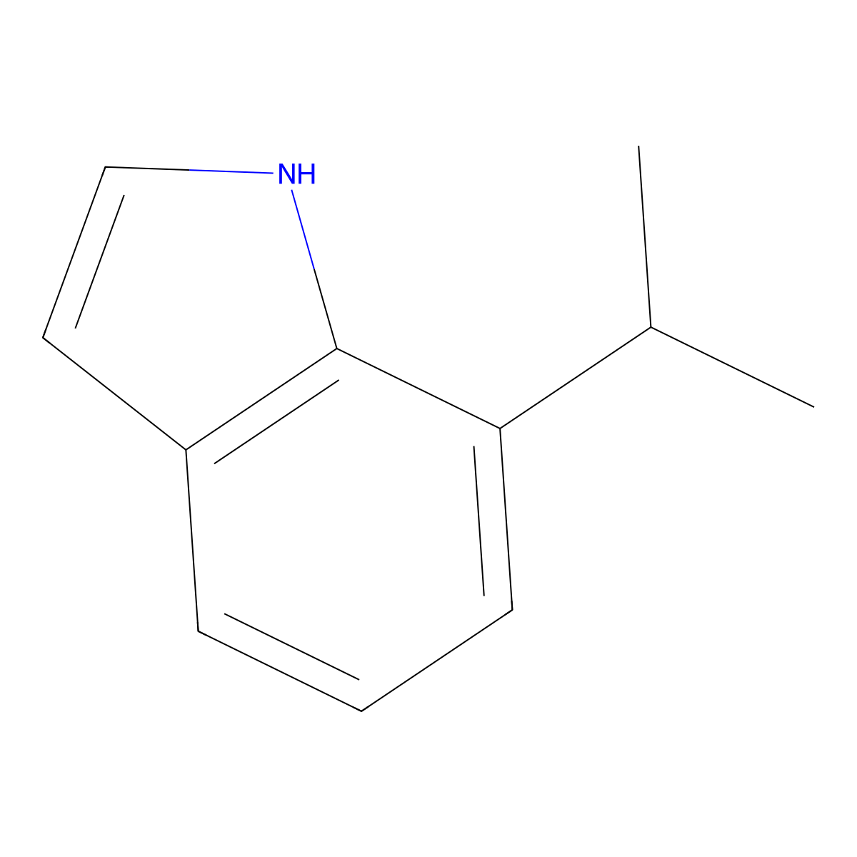 7-isopropyl-1H-indole molecular structure, CAS 57817-04-6
