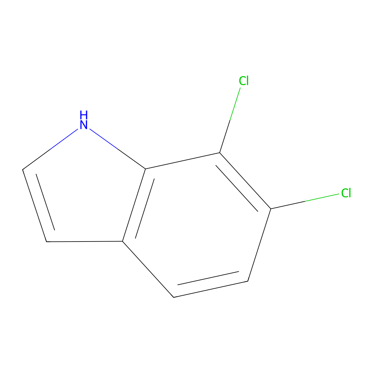 6,7-dichloro-1H-indole molecular structure, CAS 57817-08-0