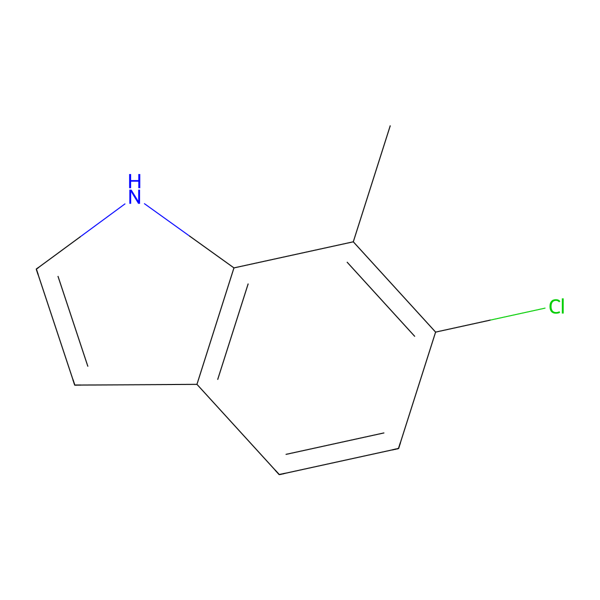 6-Chloro-7-methyl-1H-indole molecular structure, CAS 57817-09-1