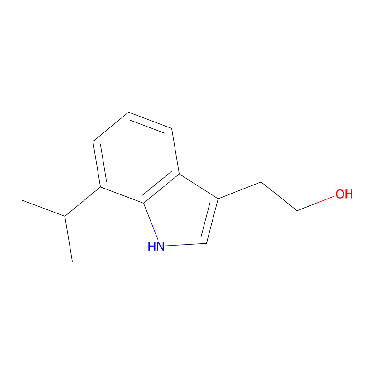 2-(7-Isopropyl-1H-indol-3-yl)ethanol molecular structure, CAS 57817-12-6