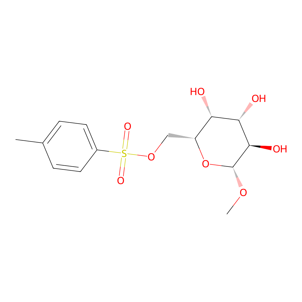 Methyl 6-O-tosyl-beta-D-galactopyranoside molecular structure, CAS 57817-52-4