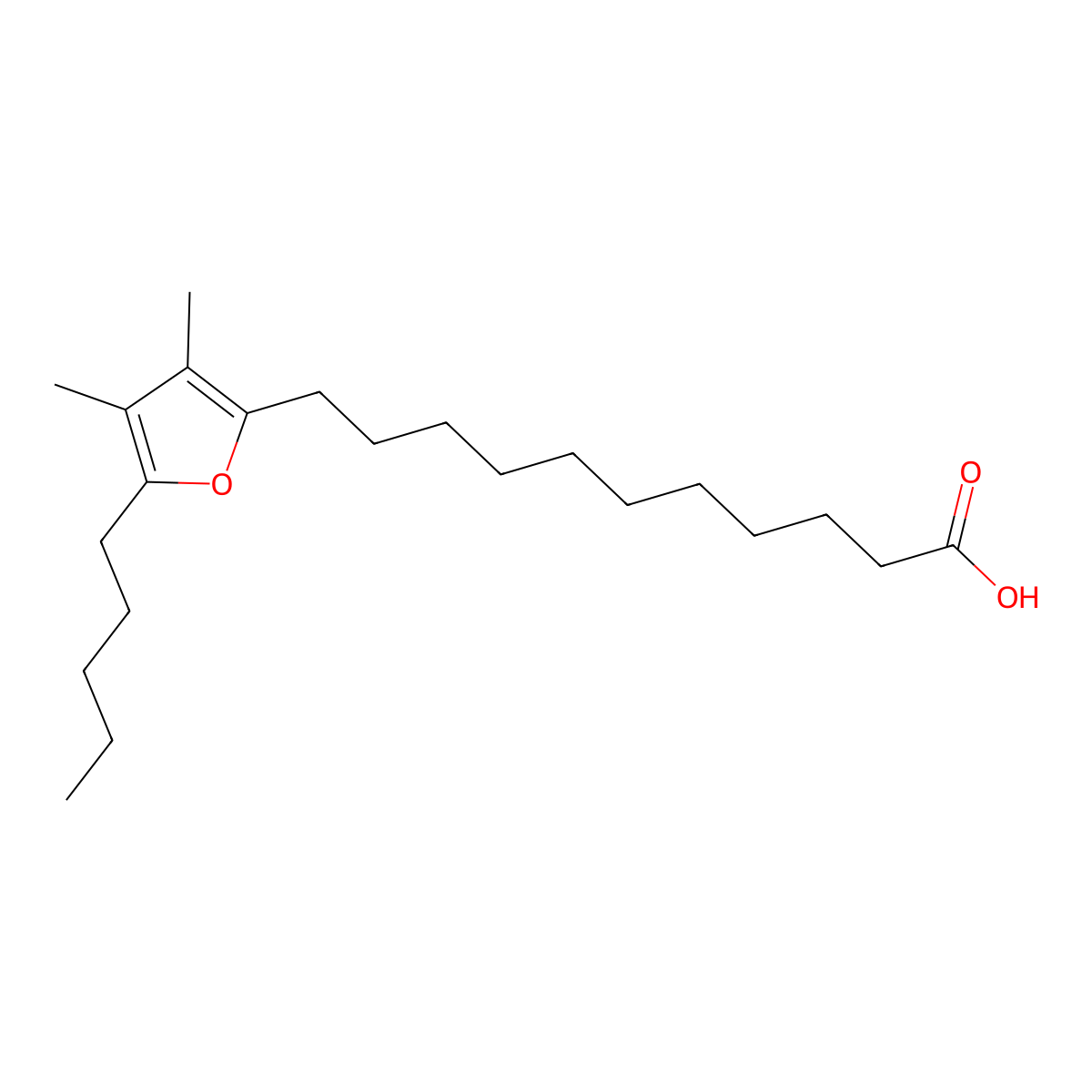 12,15-Epoxy-13,14-dimethyleicosa-12,14-dienoic acid molecular structure, CAS 57818-36-7