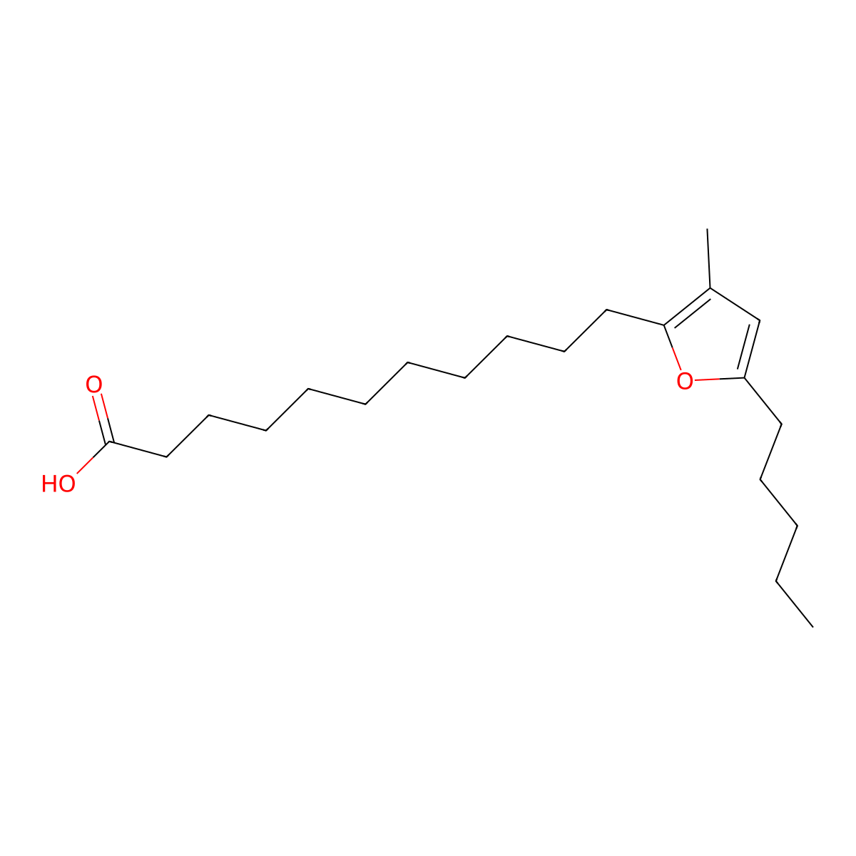 12,15-Epoxy-13-methyleicosa-12,14-dienoic acid molecular structure, CAS 57818-37-8