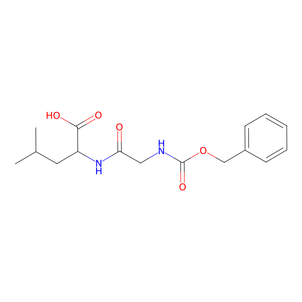 Z-Gly-D-leu-OH molecular structure, CAS 57818-73-2