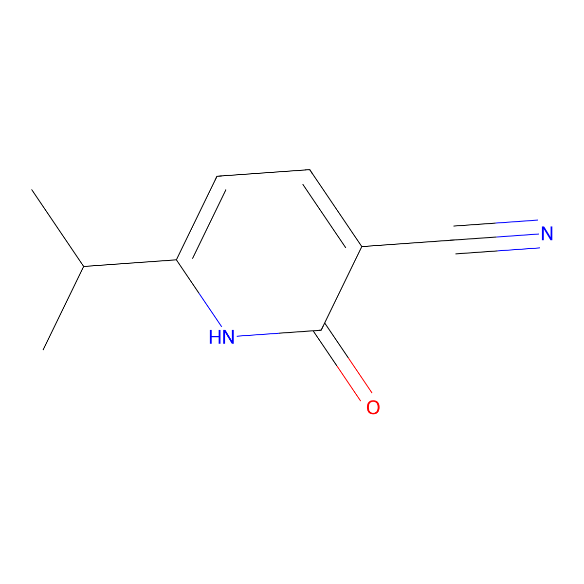 6-Isopropyl-2-oxo-1,2-dihydropyridine-3-carbonitrile molecular structure, CAS 5782-69-4