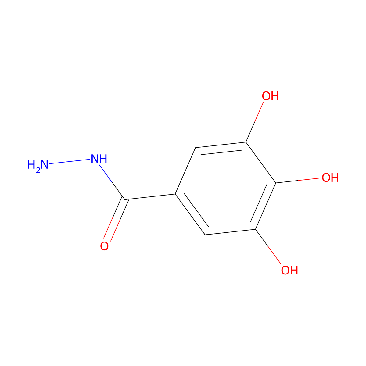 3,4,5-Trihydroxybenzhydrazide molecular structure, CAS 5782-85-4