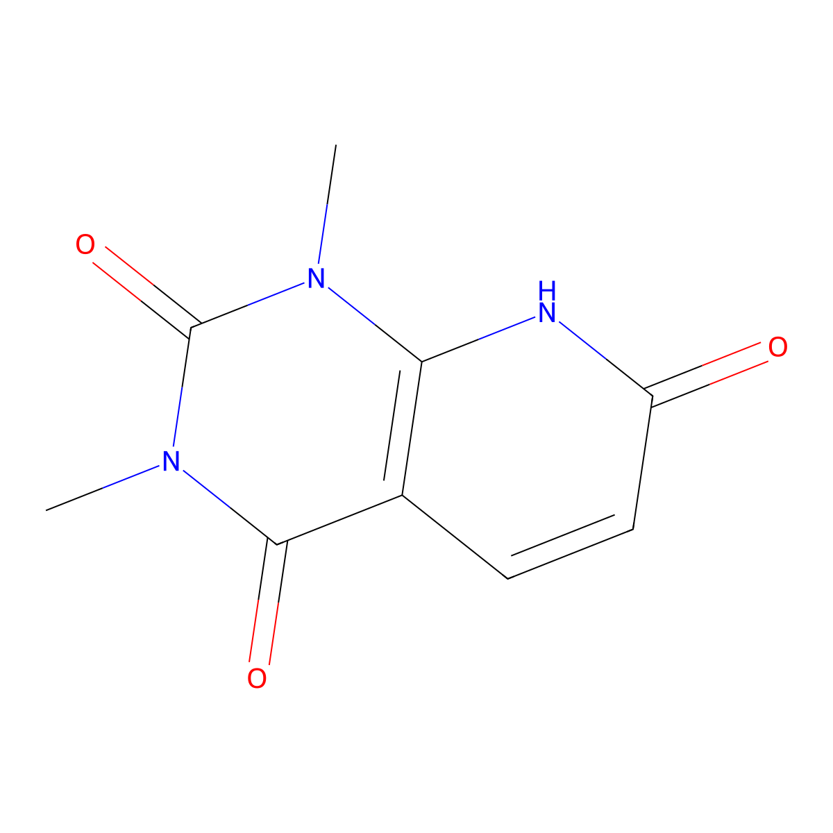 1,3-Dimethylpyrido[2,3-D]pyrimidine-2,4,7(1H,3H,8H)-trione molecular structure, CAS 57821-20-2