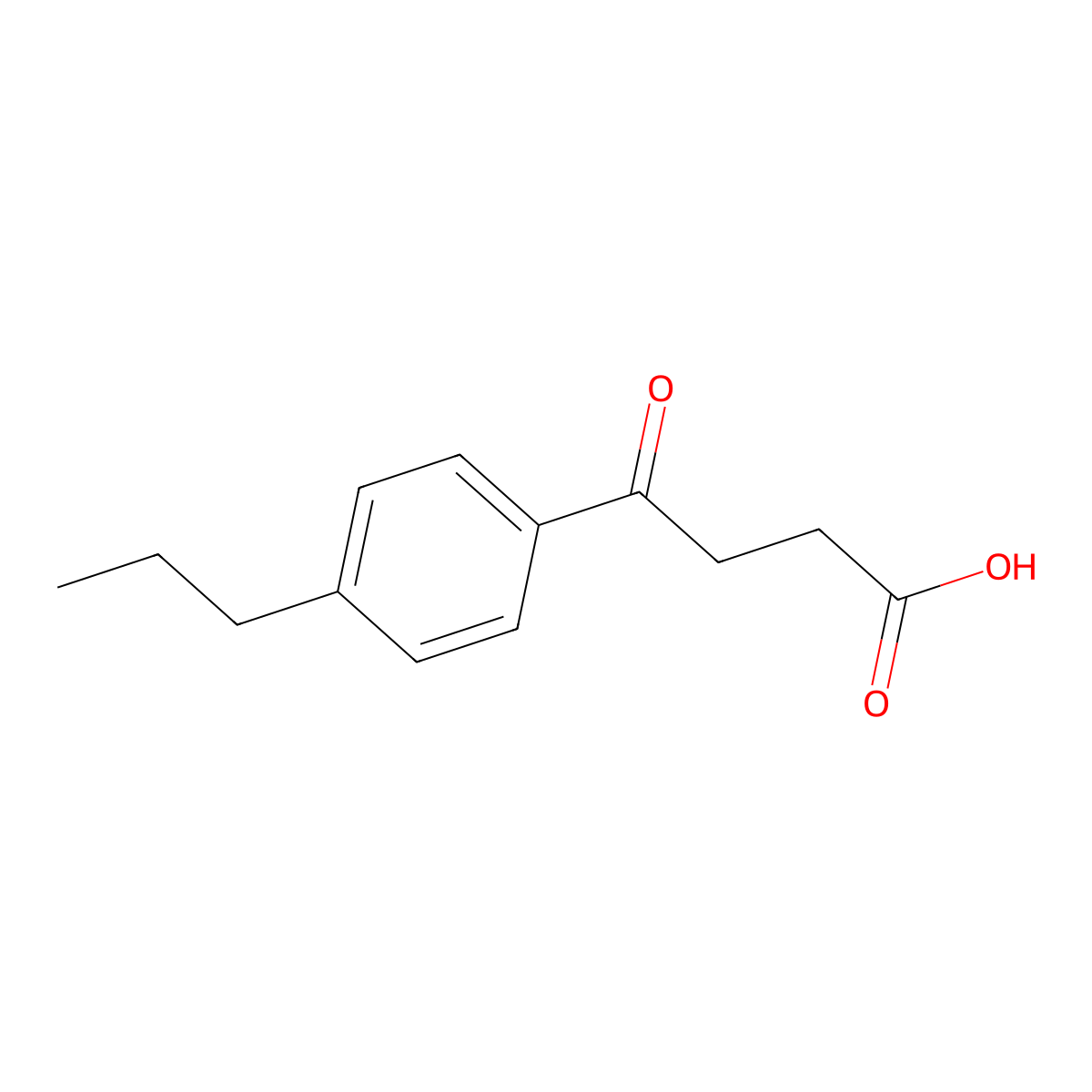 4-Oxo-4-(4-propylphenyl)butanoic acid molecular structure, CAS 57821-78-0