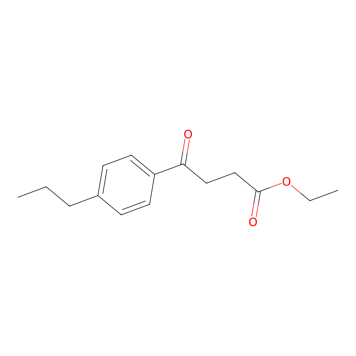 Ethyl 4-oxo-4-(4-propylphenyl)butanoate molecular structure, CAS 57821-80-4