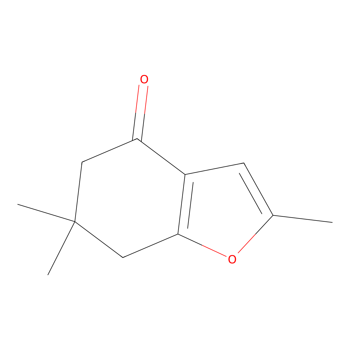 2,6,6-Trimethyl-4,5,6,7-tetrahydro-1-benzofuran-4-one molecular structure, CAS 57822-05-6