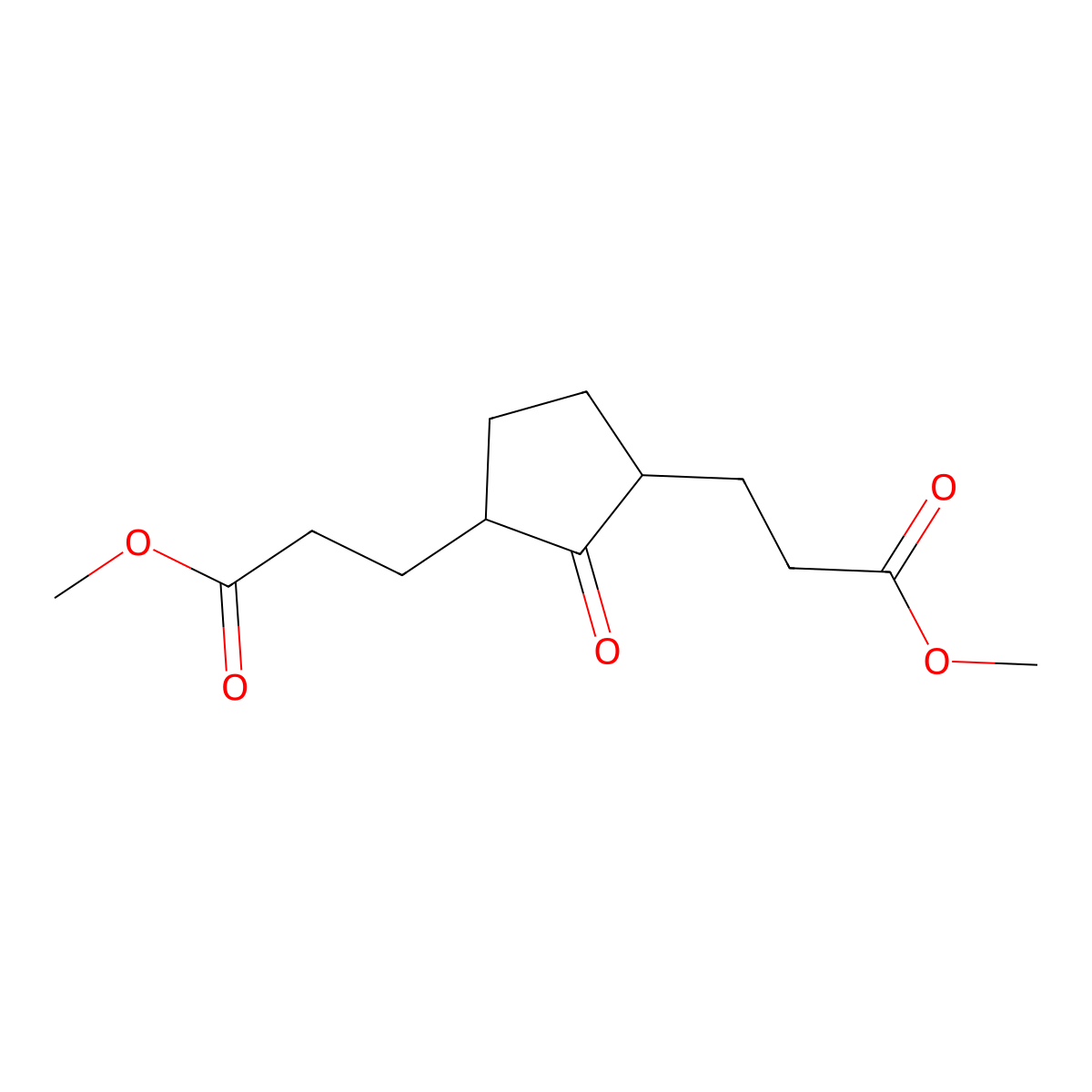 1,3-Cyclopentanedipropanoic acid, 2-oxo-, dimethyl ester molecular structure, CAS 57822-12-5