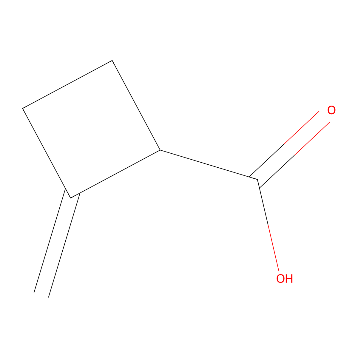 2-Methylene-cyclobutanecarboxylic acid molecular structure, CAS 57822-22-7