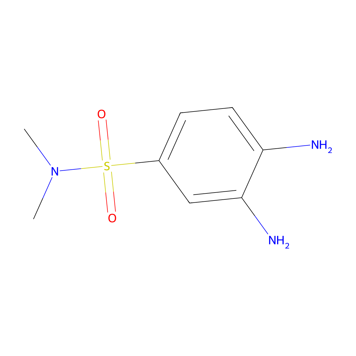3,4-diamino-N,N-dimethylbenzenesulfonamide molecular structure, CAS 57824-30-3