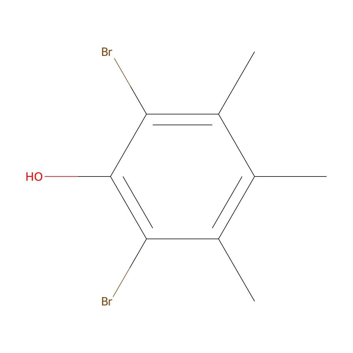 2,6-Dibromo-3,4,5-trimethylphenol molecular structure, CAS 57825-70-4