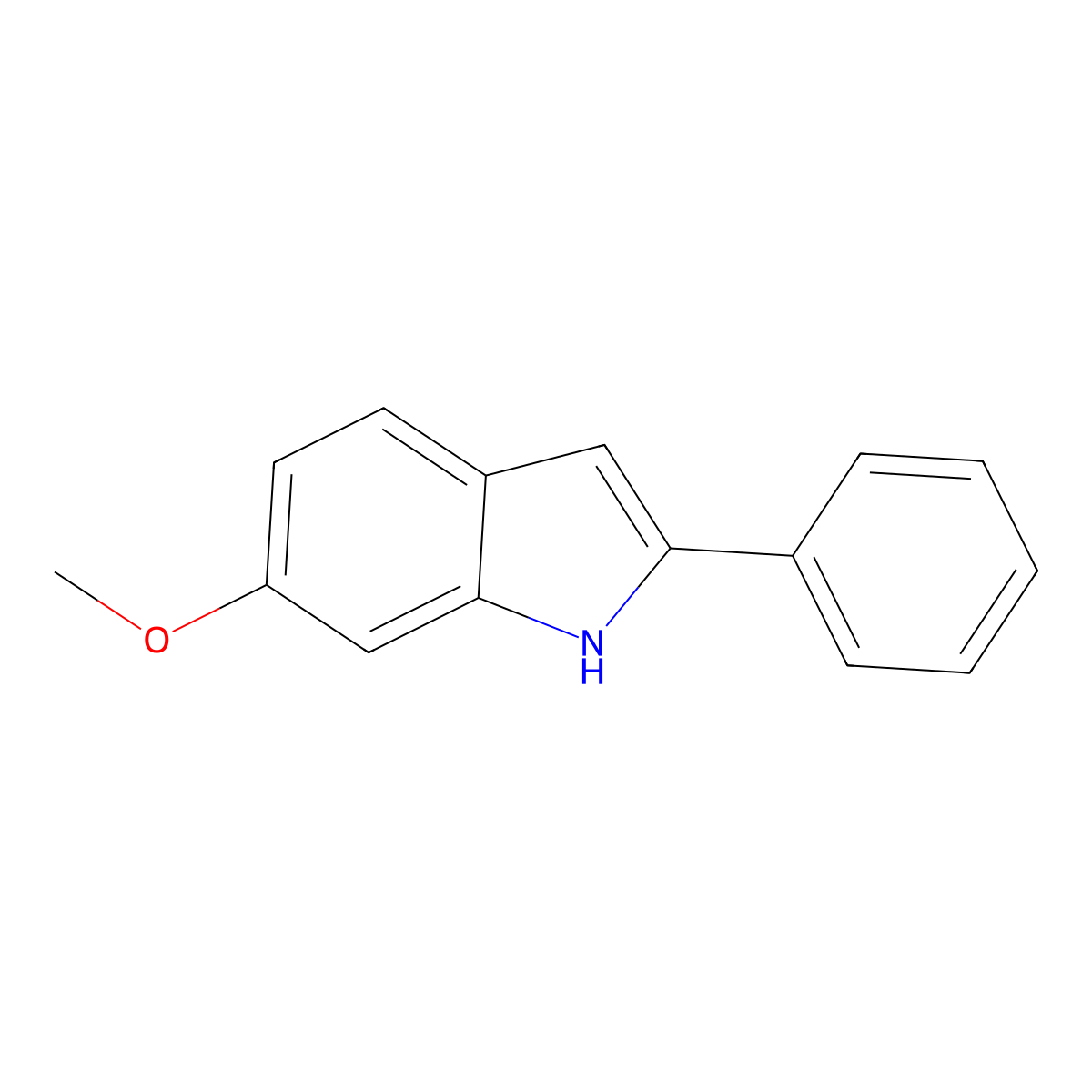 6-methoxy-2-phenyl-1H-indole molecular structure, CAS 57826-36-5