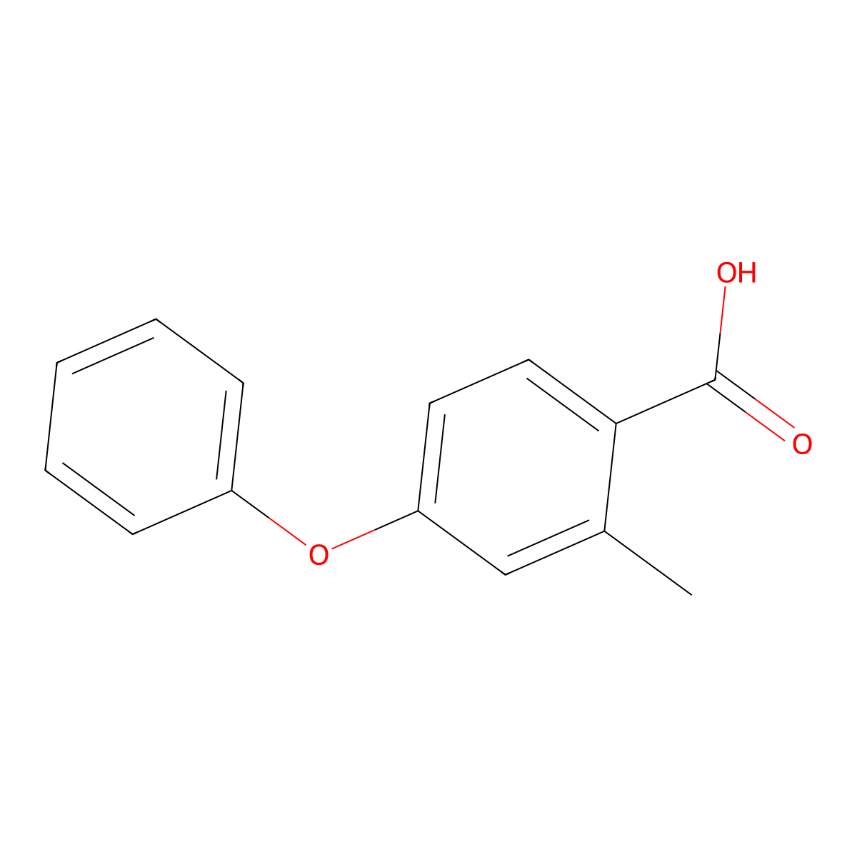 2-Methyl-4-phenoxybenzoic acid molecular structure, CAS 57830-13-4