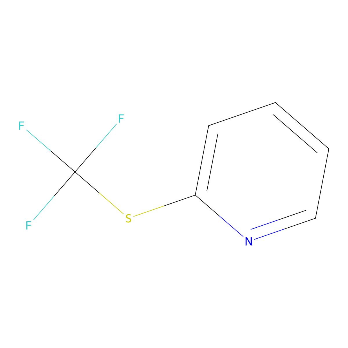 Pyridine, 2-[(trifluoromethyl)thio]- molecular structure, CAS 57830-49-6