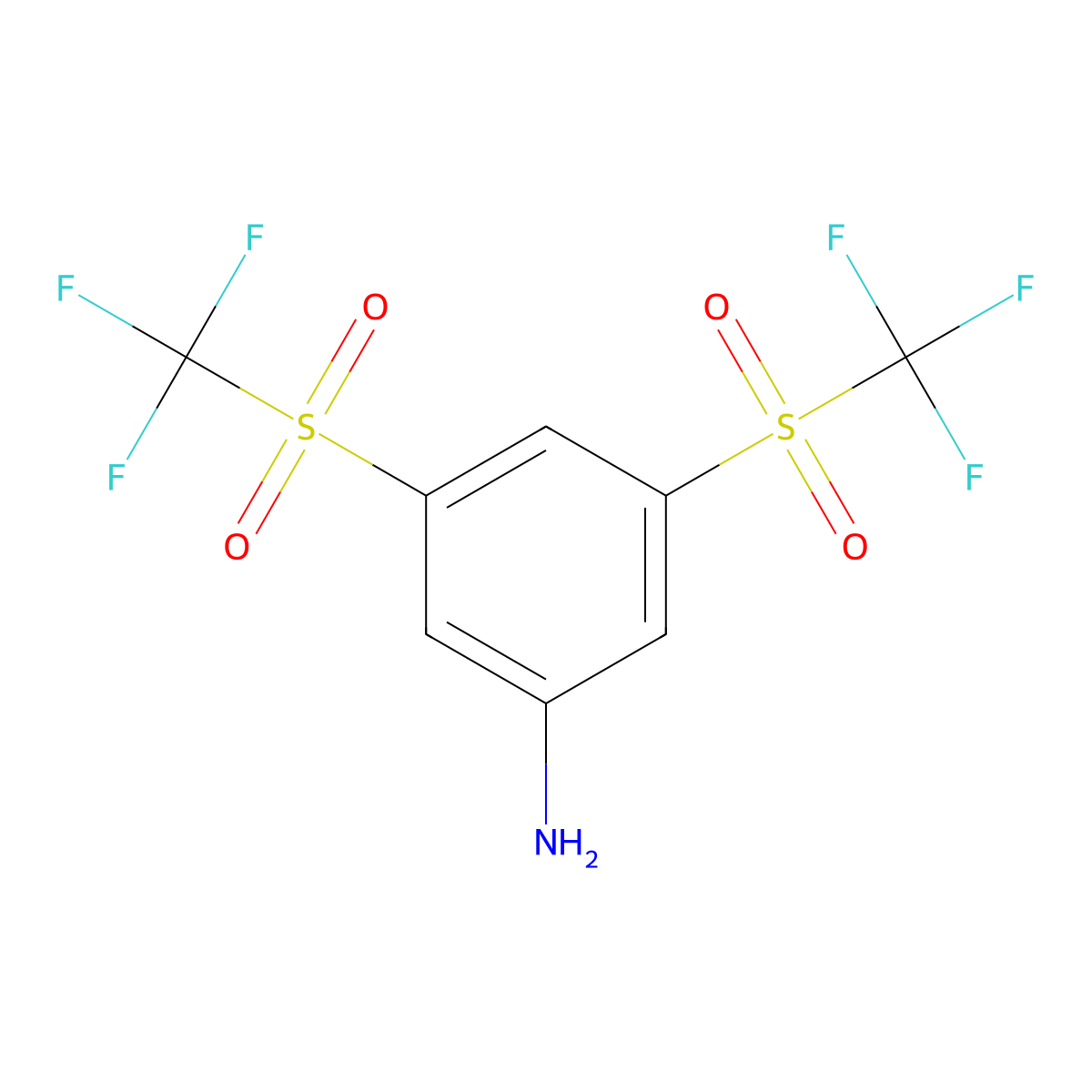 3,5-Bis(trifluoromethylsulfonyl)aniline molecular structure, CAS 57830-57-6