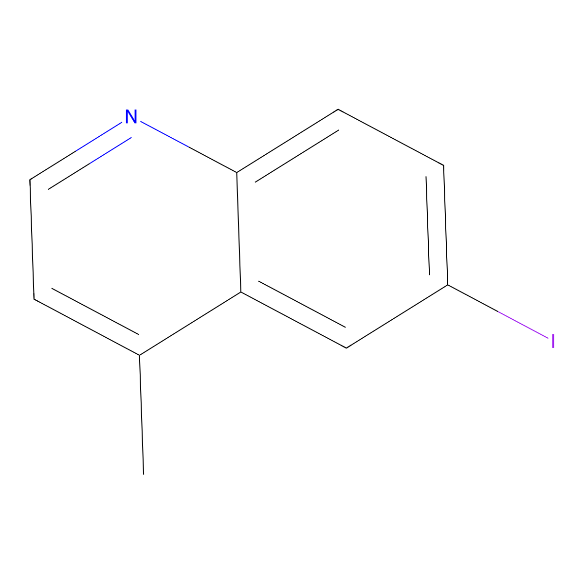 6-Iodo-4-methylquinoline molecular structure, CAS 57830-59-8