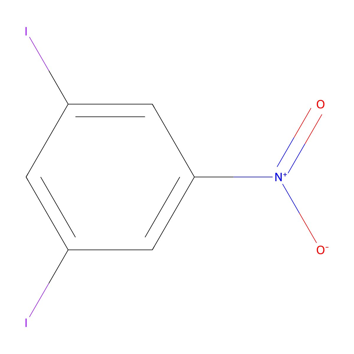 1,3-Diiodo-5-nitrobenzene molecular structure, CAS 57830-60-1
