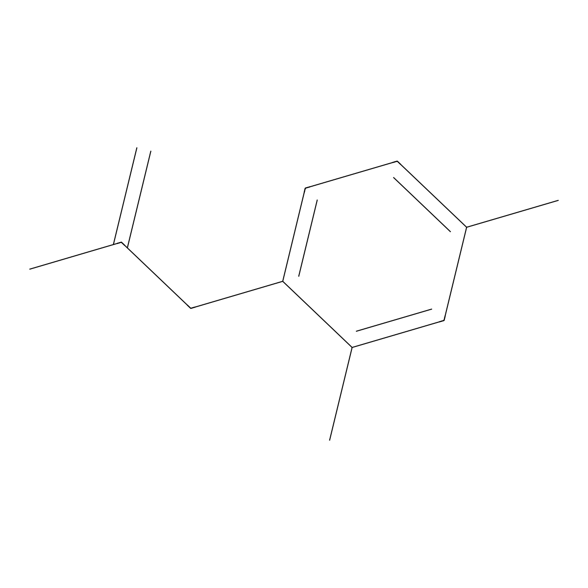 2,4-Dimethyl-1-(2-methylprop-2-en-1-yl)benzene molecular structure, CAS 57834-93-2