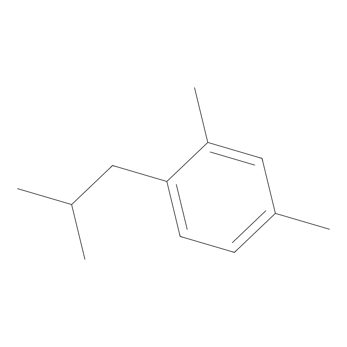 1,3-Dimethyl-4-isobutylbenzene molecular structure, CAS 57834-94-3