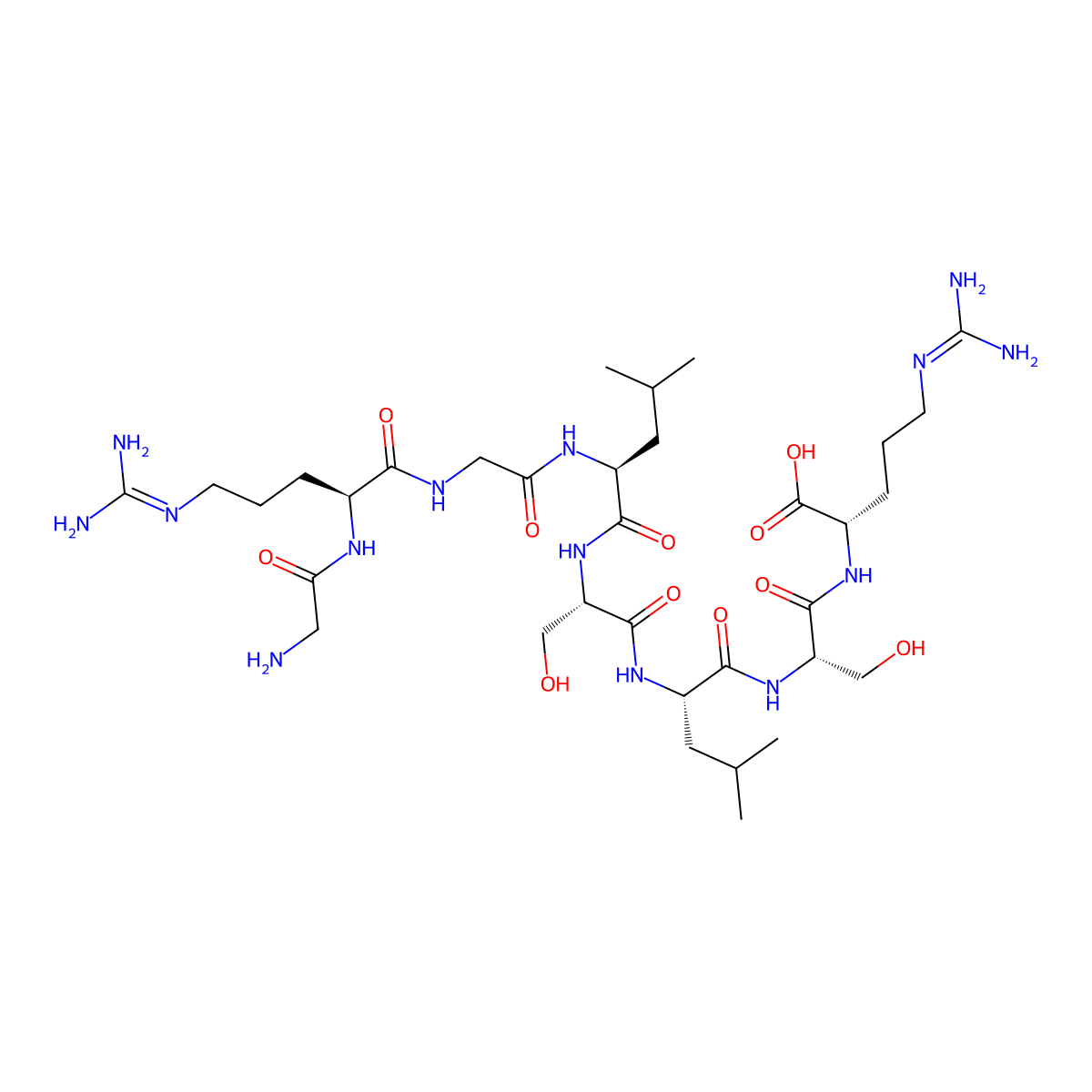 H-Gly-arg-gly-leu-ser-leu-ser-arg-OH molecular structure, CAS 57836-10-9