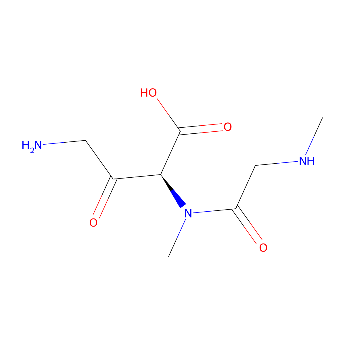 Glycyl-sarcosyl-sarcosine molecular structure, CAS 57836-11-0