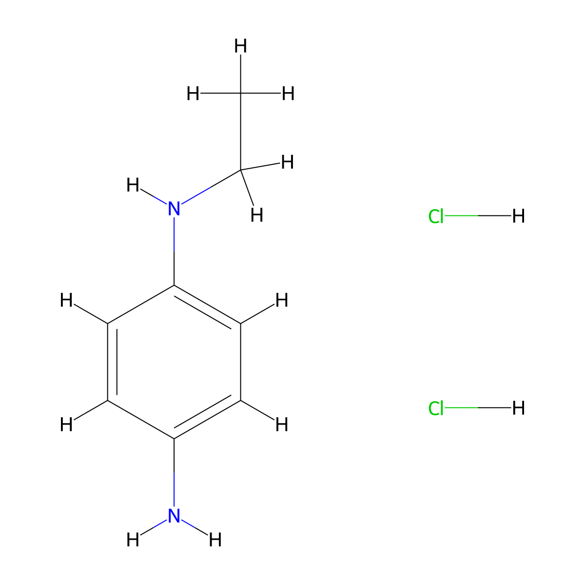 4-(Ethylamino)aniline dihydrochloride molecular structure, CAS 57838-74-1