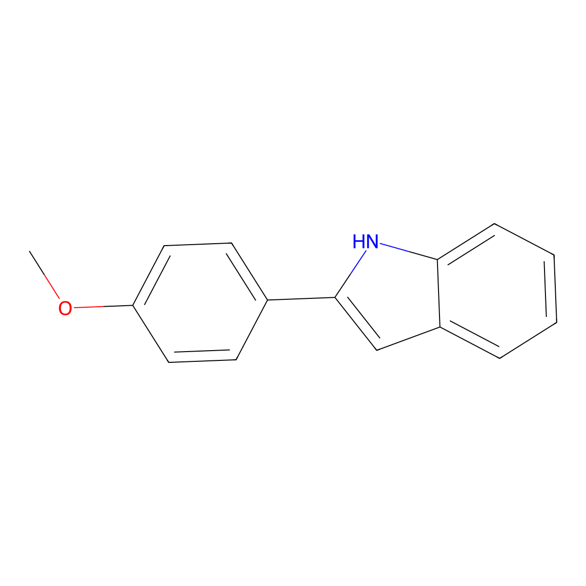 2-(4-methoxyphenyl)-1H-indole molecular structure, CAS 5784-95-2