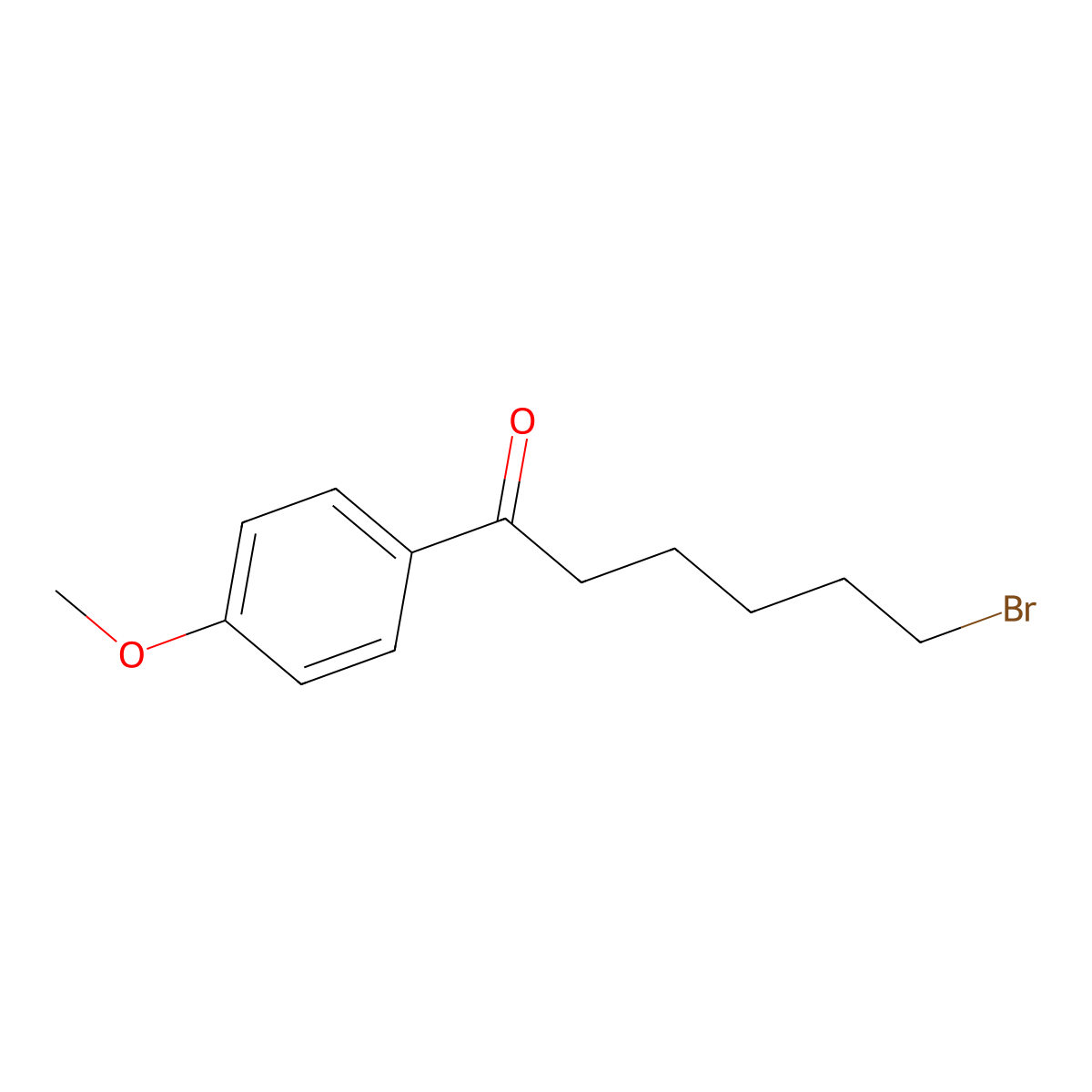 1-Hexanone, 6-bromo-1-(4-methoxyphenyl)- molecular structure, CAS 57840-61-6