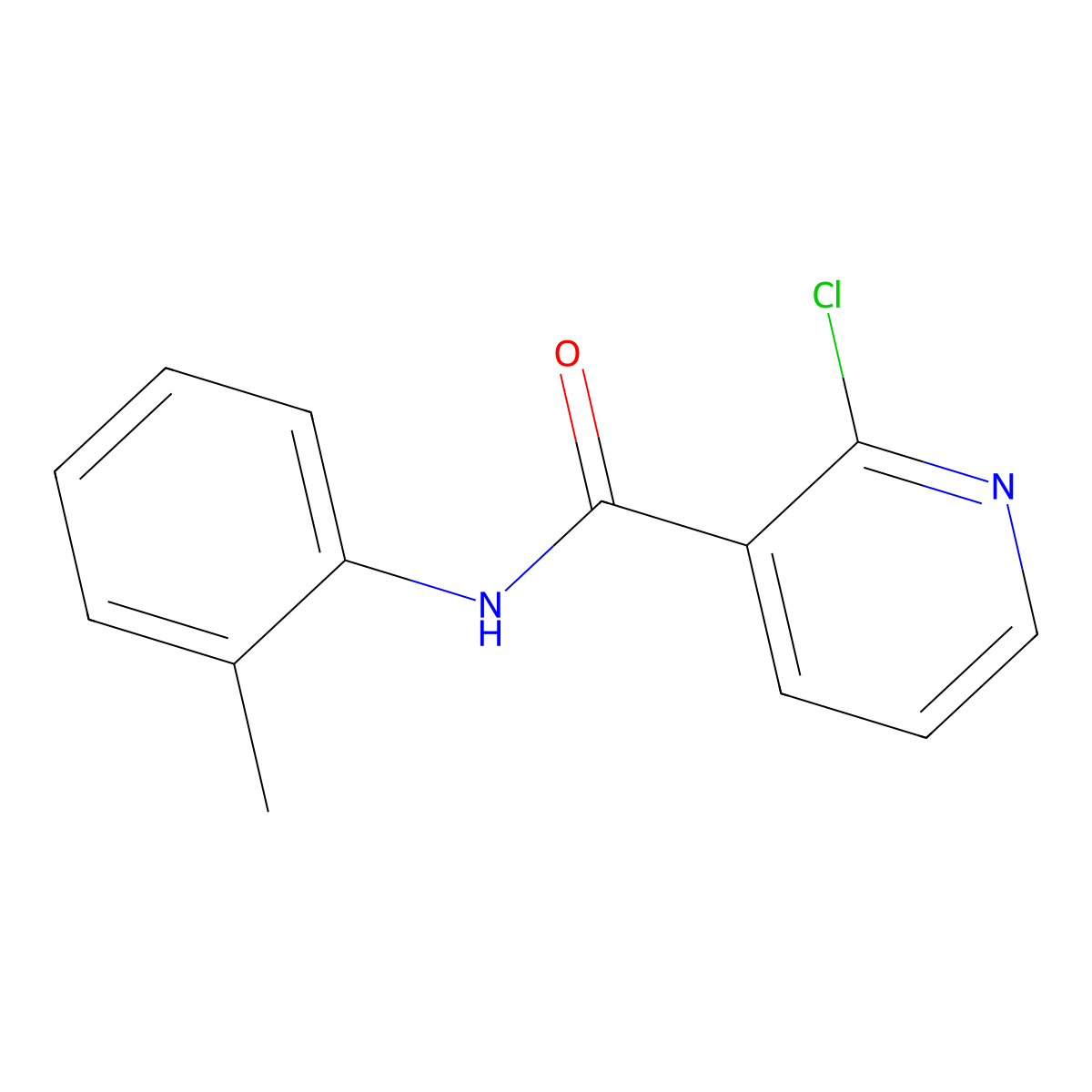 2-Chloro-N-(o-tolyl)nicotinamide molecular structure, CAS 57841-42-6