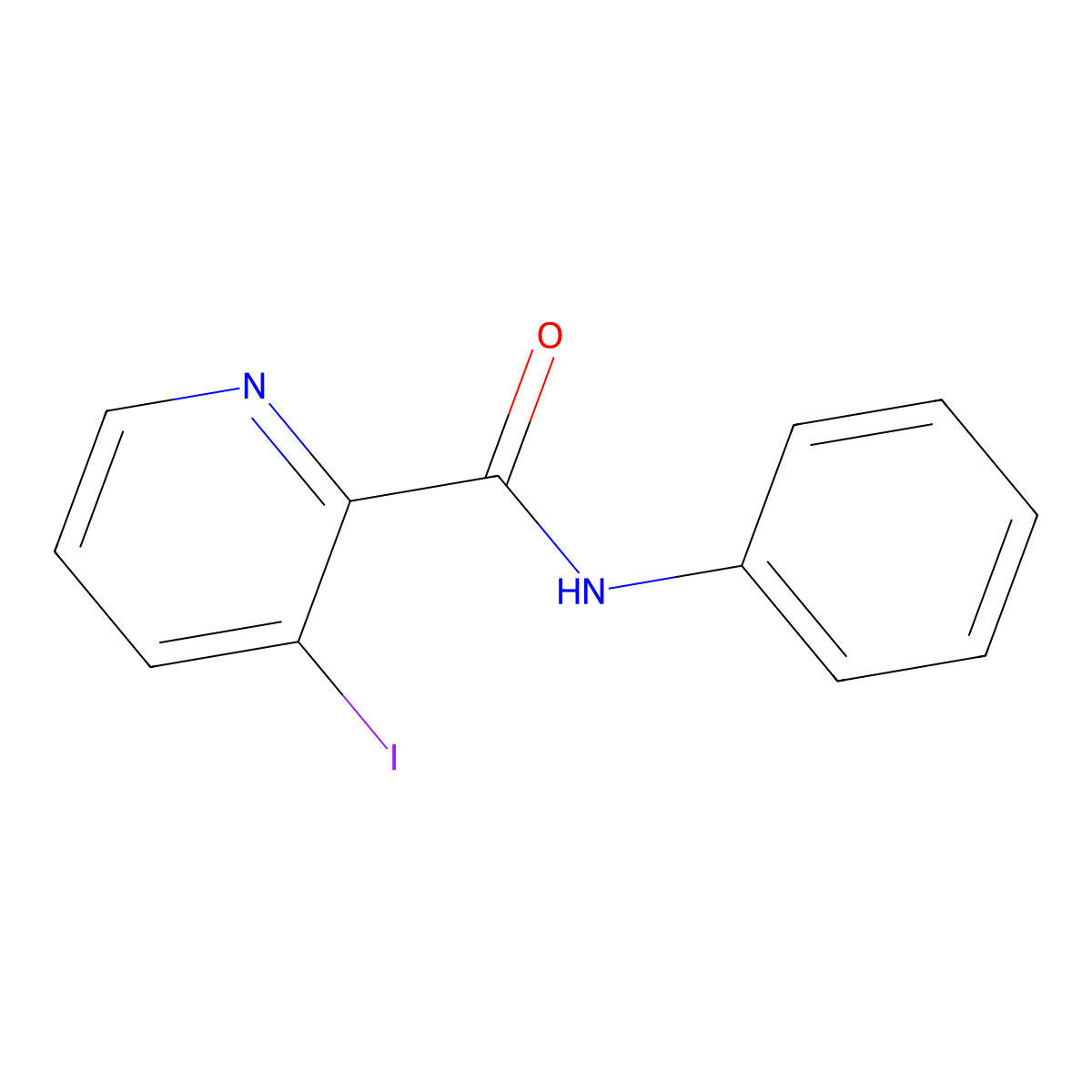 3-Iodo-N-phenyl-2-pyridinecarboxamide molecular structure, CAS 57841-90-4