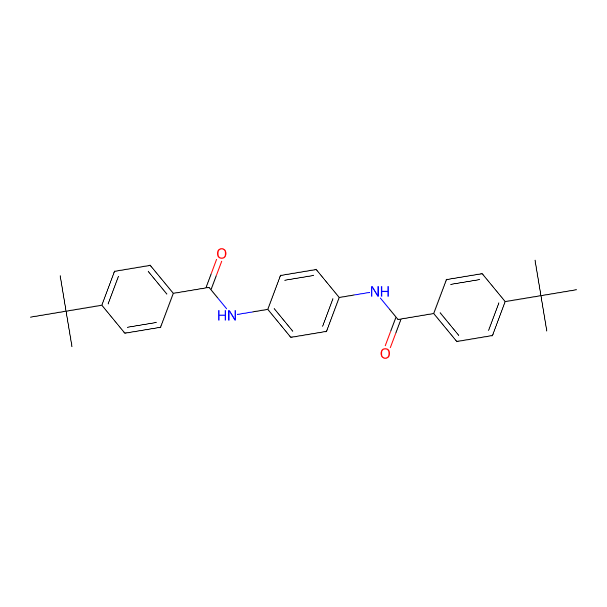 4-tert-butyl-N-[4-(4-tert-butylbenzamido)phenyl]benzamide molecular structure, CAS 57844-41-4
