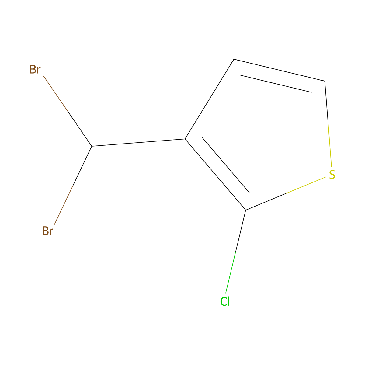 2-Chloro-3-(dibromomethyl)thiophene molecular structure, CAS 57846-02-3