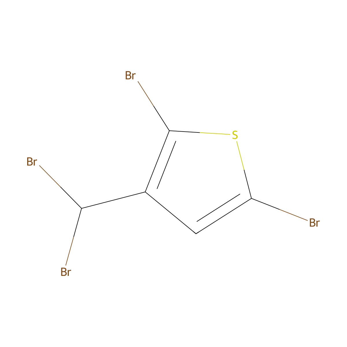 2,5-Dibromo-3-(dibromomethyl)thiophene molecular structure, CAS 57846-06-7