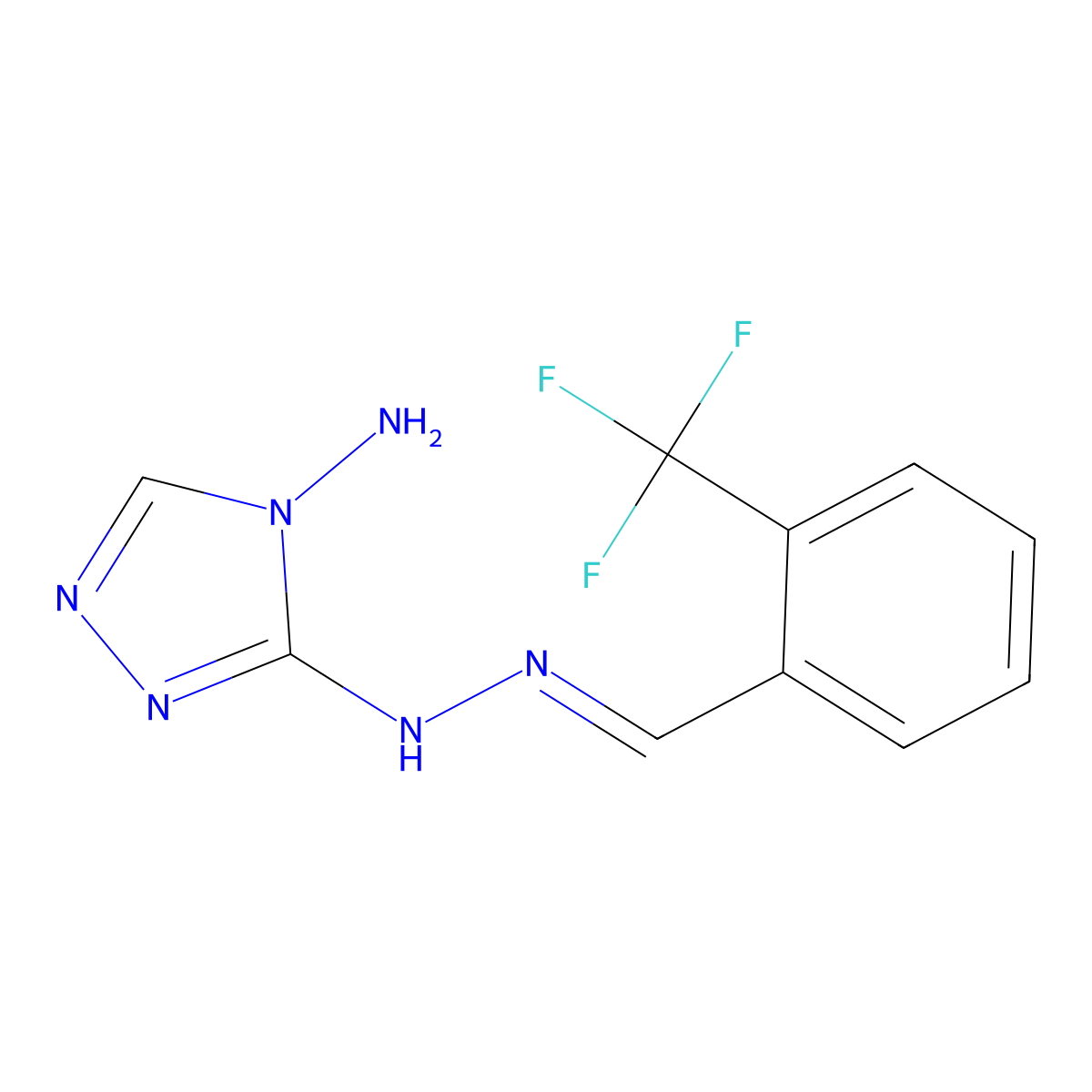3-(2-{[2-(Trifluoromethyl)phenyl]methylidene}hydrazinyl)-4H-1,2,4-triazol-4-amine molecular structure, CAS 5785-34-2