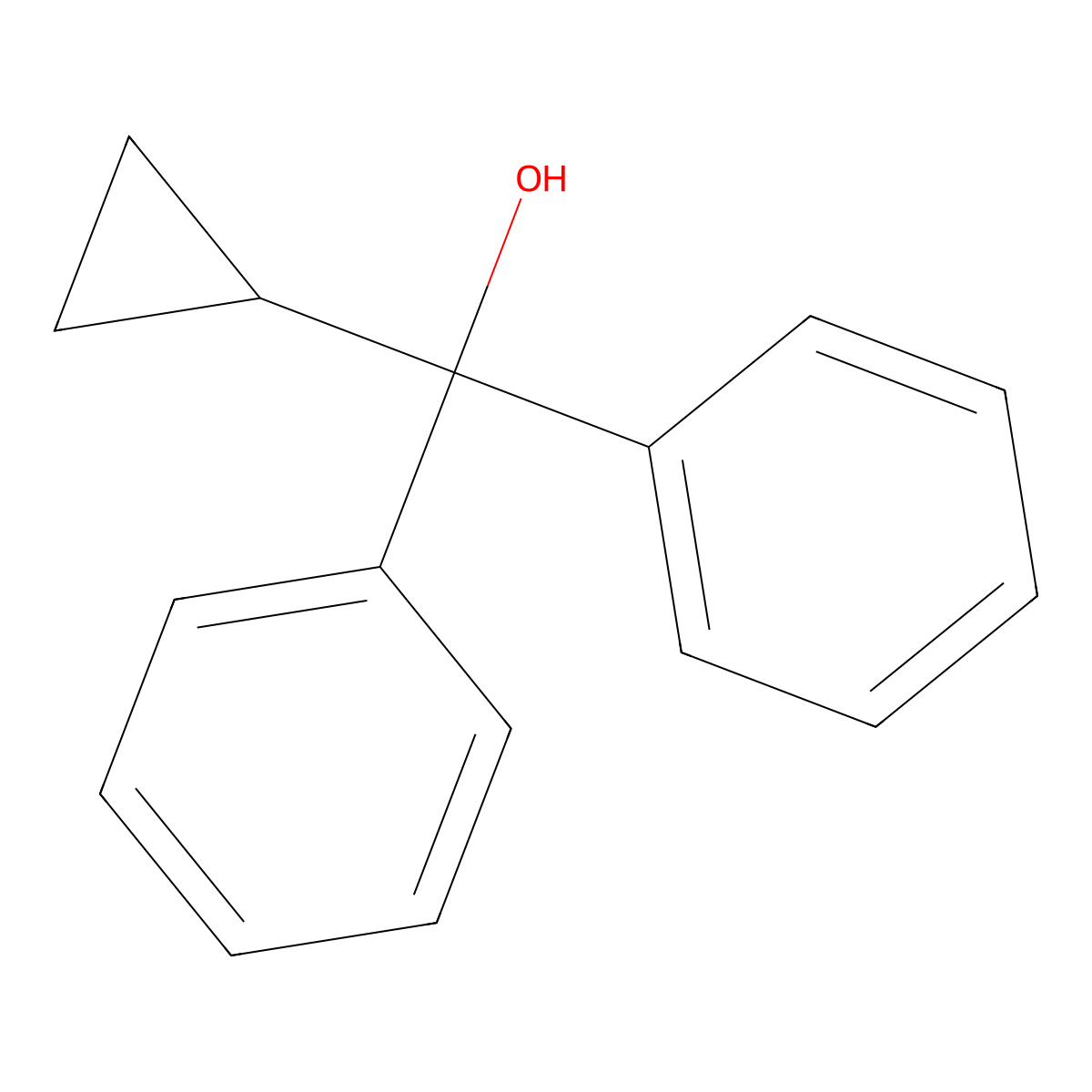 alpha-Cyclopropyl-alpha-phenylbenzenemethanol molecular structure, CAS 5785-66-0