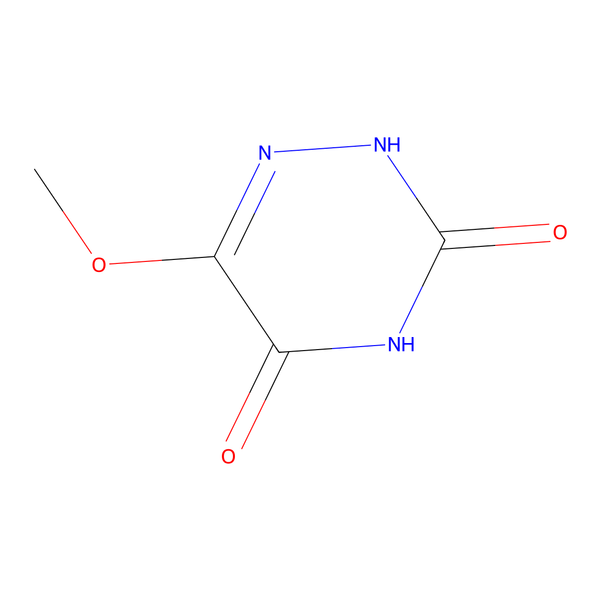 6-Methoxy-2,3,4,5-tetrahydro-1,2,4-triazine-3,5-dione molecular structure, CAS 57857-37-1