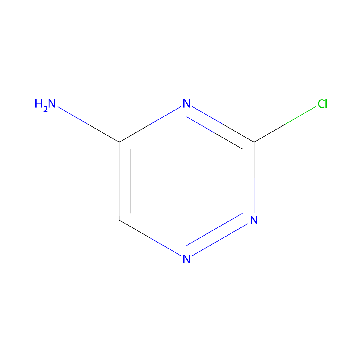 3-Chloro-1,2,4-triazin-5-amine molecular structure, CAS 57857-38-2